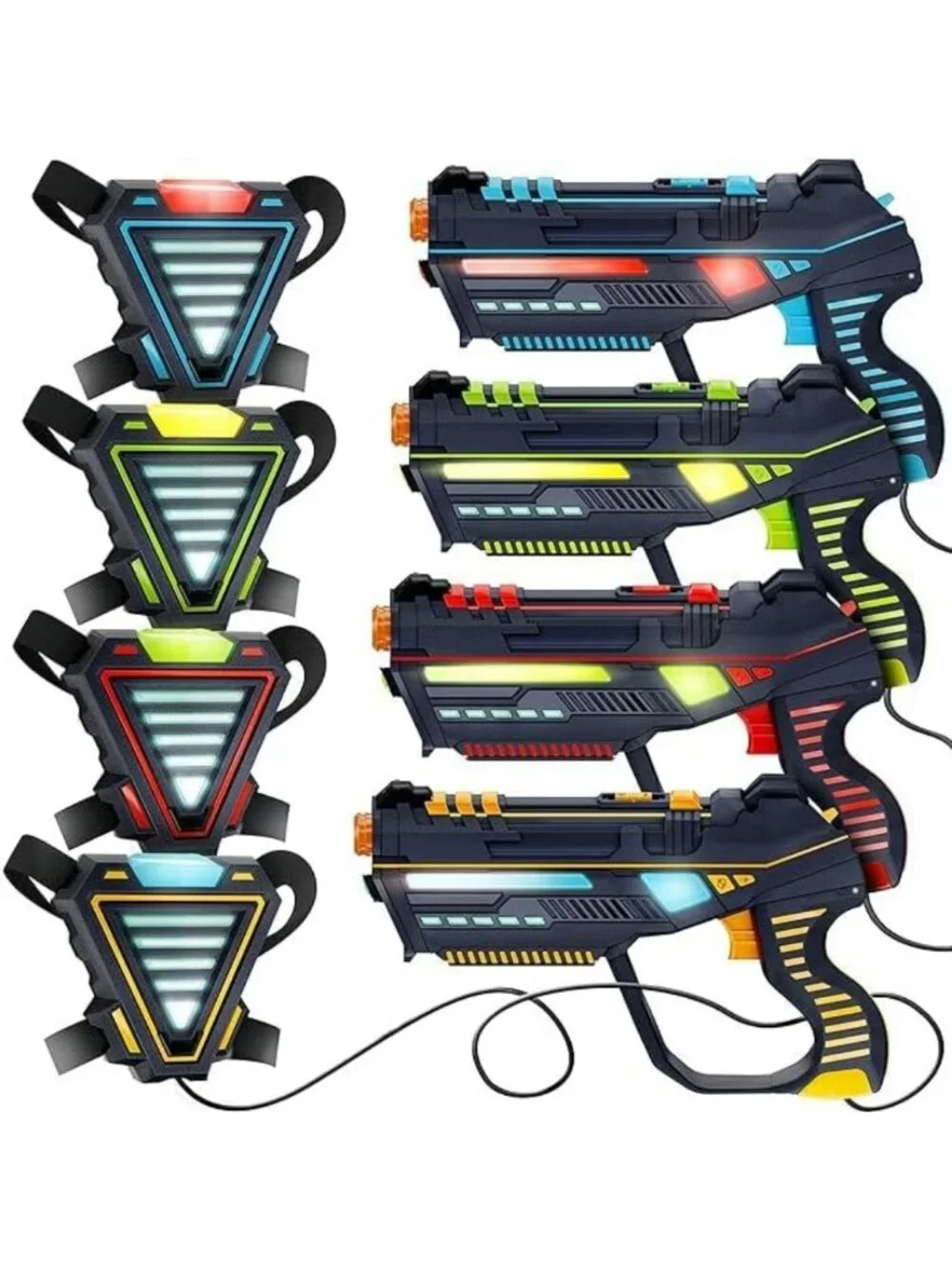 Rechargeable Laser Tag Set for Kids & Teens - Blasters, Vests, Outdoor Fun, Age